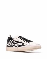 Officine Creative Zebra Print Low Top Sneakers