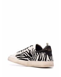 Officine Creative Zebra Print Low Top Sneakers