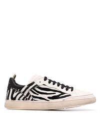 Officine Creative Zebra Print Low Top Sneakers