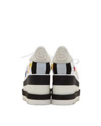 Stella McCartney White And Multicolor Embroidered Elyse Sneakers