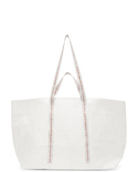 Off-White White Wrinkled Arrows Commercial Tote