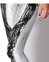 ChicNova Bone Print Bodycon Leggings