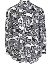 Edward Crutchley Abstract Pattern Long Sleeve Shirt