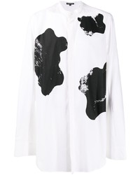 Ann Demeulemeester Abstract Print Cotton Shirt