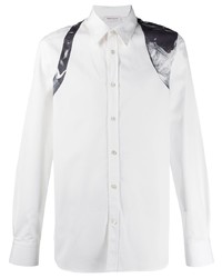 Alexander McQueen Abstract Print Harness Detail Shirt