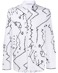 Neil Barrett Abstract Print Poplin Shirt