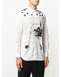 Comme Des Garcons SHIRT Comme Des Garons Shirt Comme Des Garons Shirt X Jean Michel Basquiat Sketch Print Shirt
