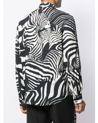 Just Cavalli Distorted Zebra Pattern Shirt