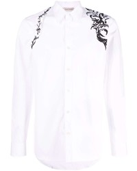 Alexander McQueen Floral Print Cotton Shirt