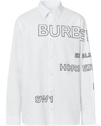 Burberry Horseferry Print Cotton Oxford Shirt