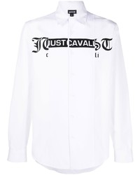 Just Cavalli Logo Print Button Up Shirt