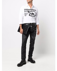 DSQUARED2 Logo Print Cotton Shirt