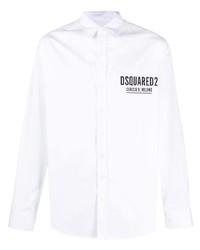 DSQUARED2 Logo Print Cotton Shirt