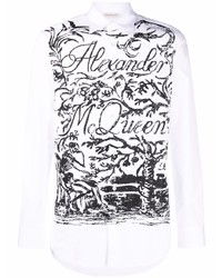 Alexander McQueen Logo Print Cotton Shirt