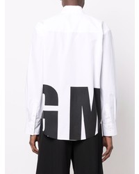 MSGM Logo Print Long Sleeve Shirt