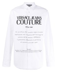 VERSACE JEANS COUTURE Logo Print Stretch Cotton Shirt