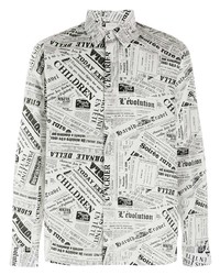 Sandro Paris Newspaper Print Shirt