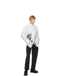 Valentino Off White And Black Flowersity Shirt