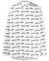 Balenciaga Scribble Logo Print Shirt