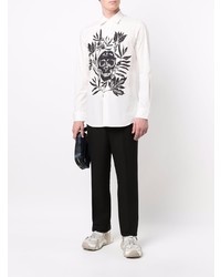 Alexander McQueen Skull Print Cotton Shirt
