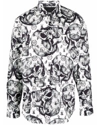 Philipp Plein Skull Print Cotton Shirt