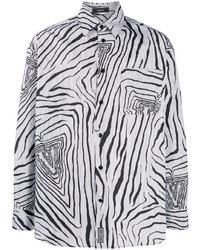 Versace Virtus Pinstripe Print Shirt