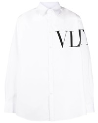 Valentino Vltn Print Cotton Shirt