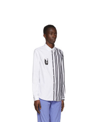 Kenzo White And Black Mermaids Casual Shirt