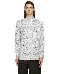 Comme Des Garcons SHIRT White Black Kaws Edition Printed Pattern Shirt