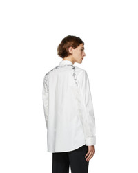 Alexander McQueen White Floral Harness Shirt