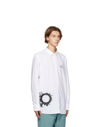 Isabel Benenato White Graphic Print Oversized Shirt