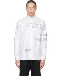 Burberry White Horseferry Print Shirt