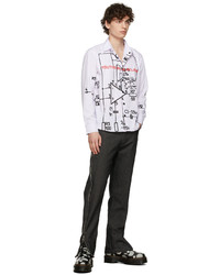 Youths in Balaclava White Printed Shirt