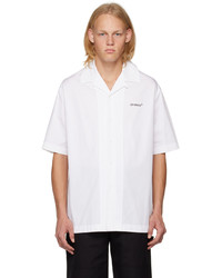Men's White and Black Print Long Sleeve Shirt, Grey Chinos, Grey