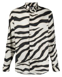 Just Cavalli Zebra Print Button Up Shirt