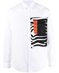 DSQUARED2 Zebra Print Patch Long Sleeve Shirt