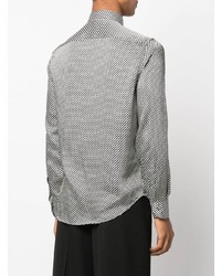 Emporio Armani Zigzag Print Long Sleeve Shirt