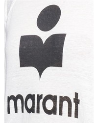 72712 Isabel Marant Etoile Kao Marants Logo Slub Jersey T Shirt