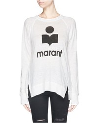 72712 Isabel Marant Etoile Kao Marants Logo Slub Jersey T Shirt