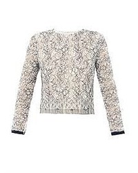 Adam Lippes Lace Long Sleeve Top