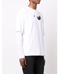 Off-White Arrow Print Double Sleeve T Shirt