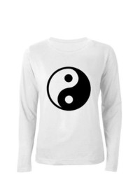 Artsmith Inc Long Sleeve T Shirt Yin Yang Black And White