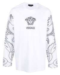 Versace Barocco Sleeve Medusa Print T Shirt