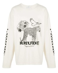 Rhude Leopard Graphic Print T Shirt