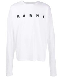 Marni Logo Print Long Sleeve T Shirt