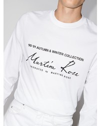 Martine Rose Logo Print Long Sleeved T Shirt