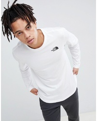 The North Face Long Sleeve Easy T Shirt In White
