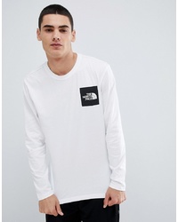 The North Face Long Sleeve Fine T Shirt In White
