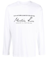 Martine Rose Long Sleeve Logo T Shirt