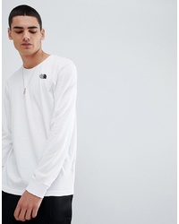 The North Face Long Sleeve Simple Dome T Shirt In White